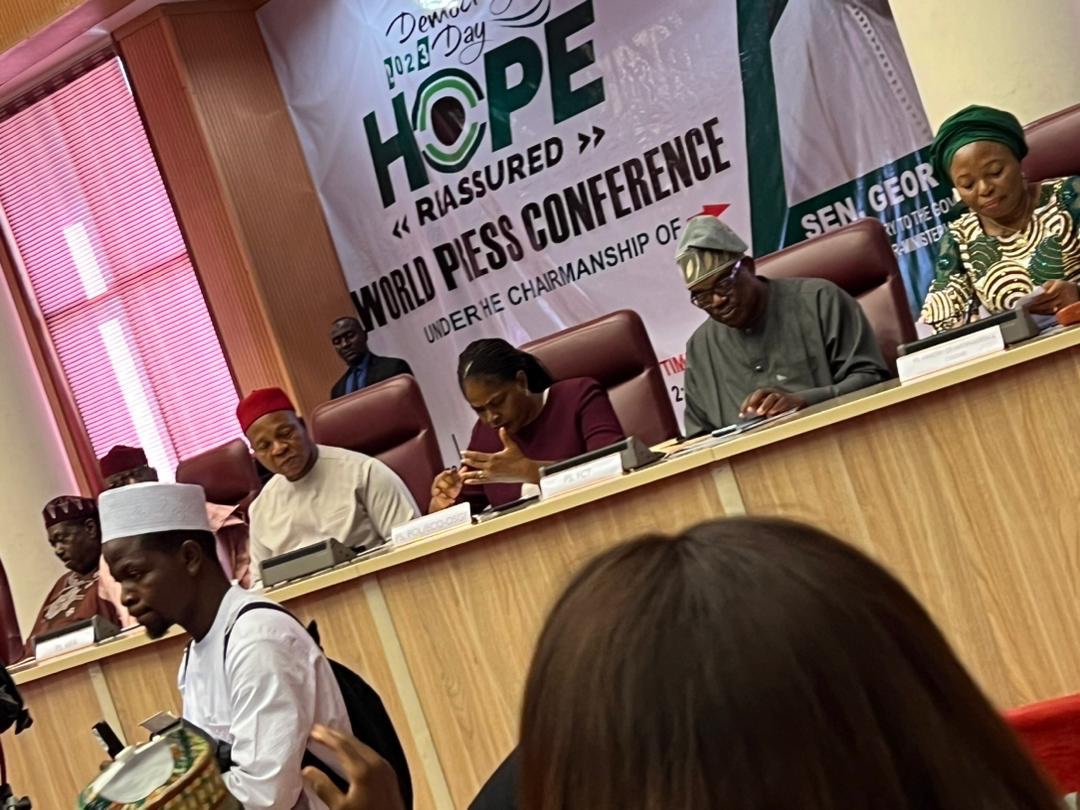 Happening now: SGF Akume chairs World Press Conference as part of Democracy Day Celebration