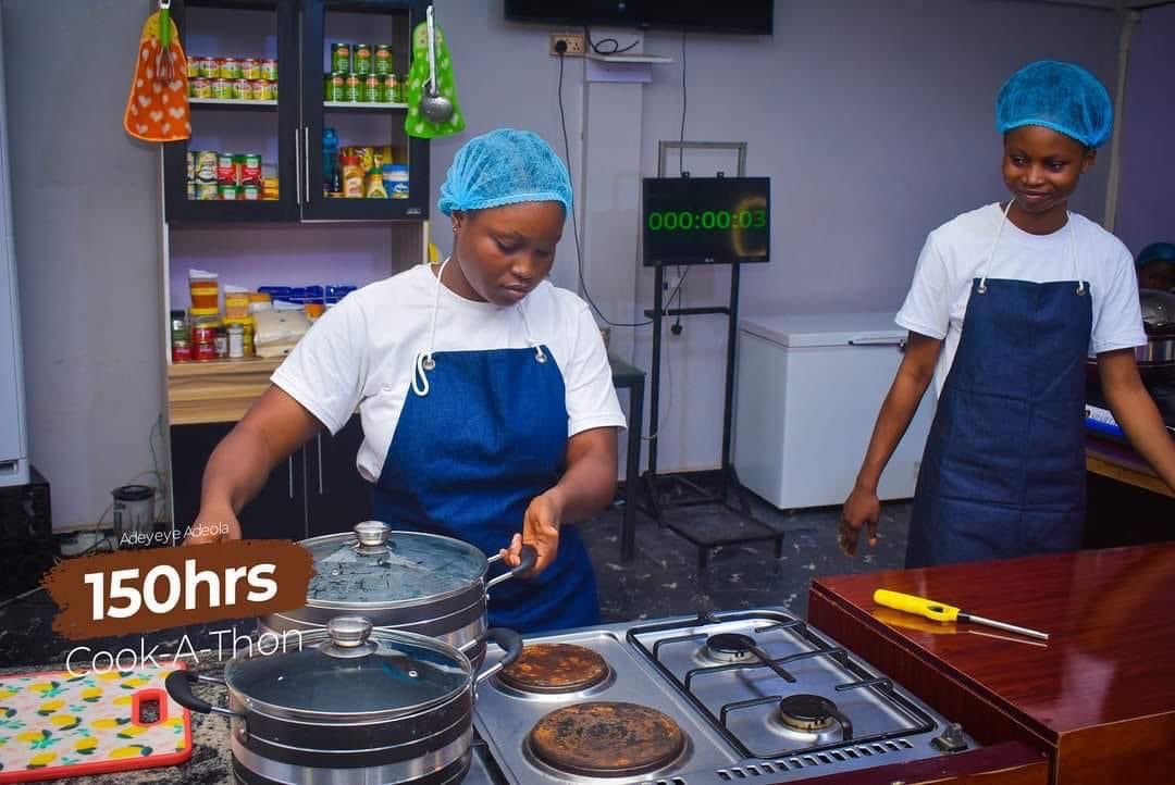 Ondo Lady Begins 150-hour cook-a-thon, set to break Hilds Baci’s title