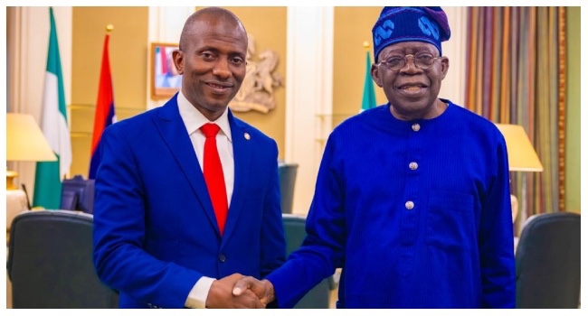 Tinubu Meets With Acting EFCC Chair Chukkol At Aso Villa