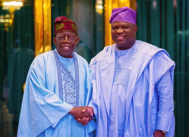 President Bola Tinubu meets Ambode in Aso Rock Villa