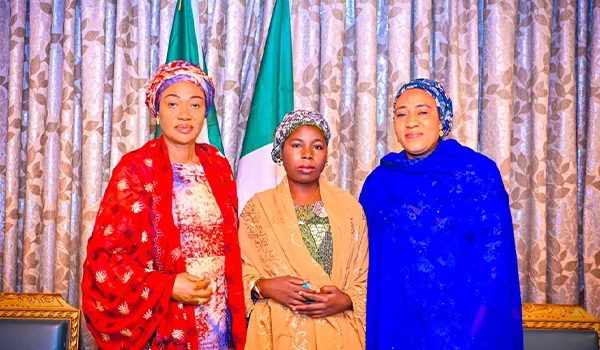 Remi Tinubu Receives Rescued Chibok Girl At Aso Villa