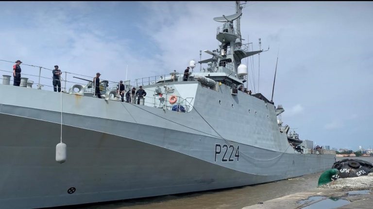 UK Warship arrives Nigeria to bolster maritime security efforts