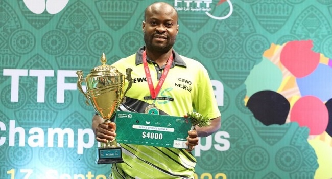 Nigeria’s Quadri Aruna Retains ITTF African Championship Title