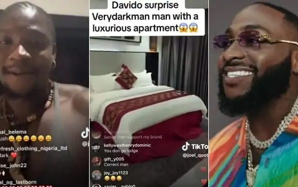 Davido surprises VeryDarkMan with a luxurious apartment in Lagos