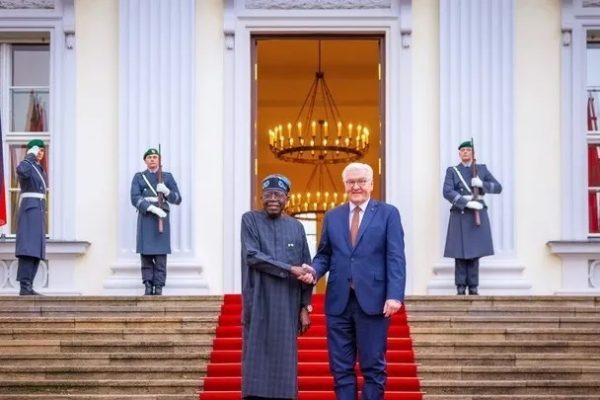 German President Welcomes Nigerian President Tinubu to Bellevue Palace