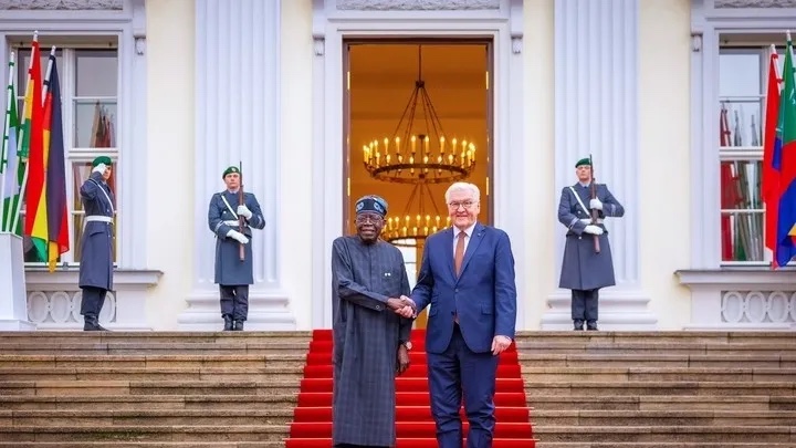 German President Welcomes Nigerian President Tinubu to Bellevue Palace