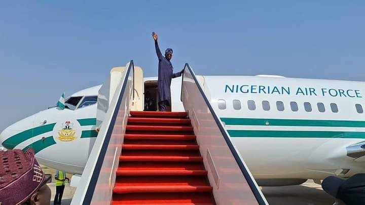 President Bola Ahmed Tinubu heading to Lagos from the FCT for the holidays.