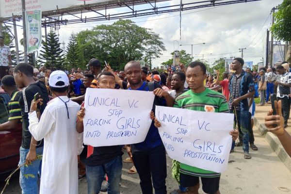 UNICAL students protest 100% increase in school fees