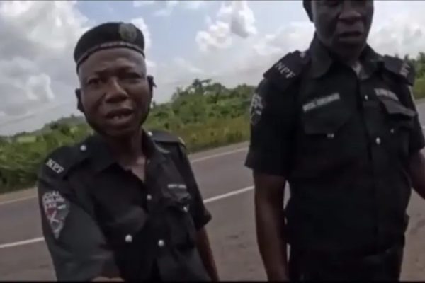 Police arrest officers filmed begging foreign biker for money in Oyo