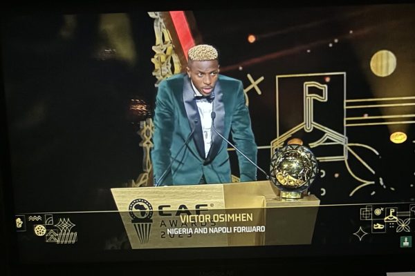 Osimhen Bags CAF Footballer Of The Year Award, Ends Nigeria 24-Year Wait