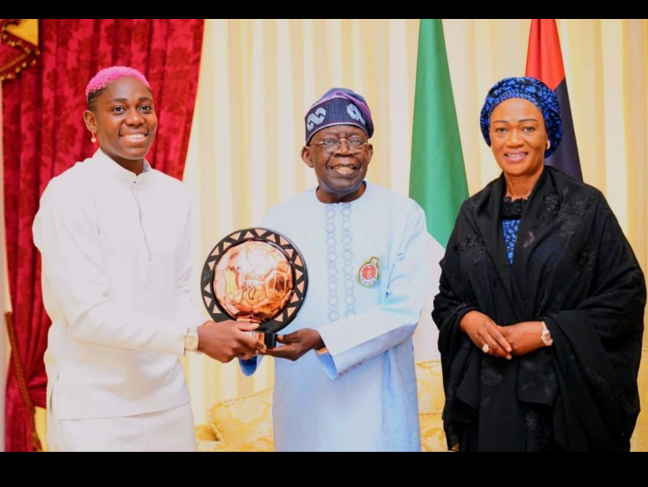 Tinubu hosts Oshoala, salutes Super Falcons’ excellence