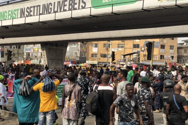 [BREAKING] Economic hardship: Protesters hit Lagos streets despite police warning