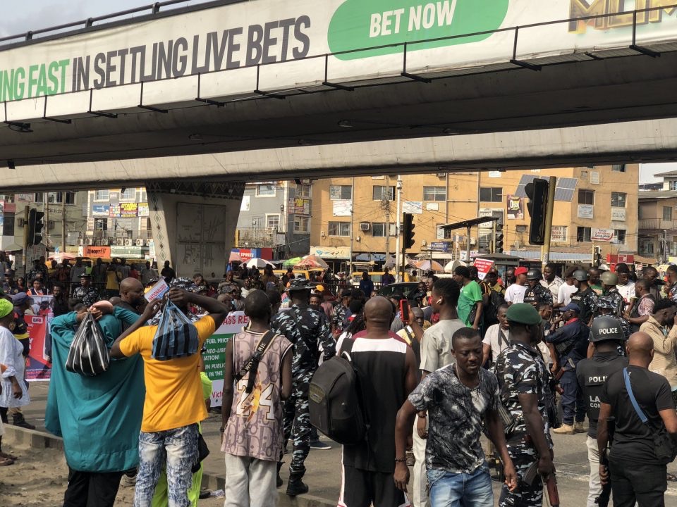 [BREAKING] Economic hardship: Protesters hit Lagos streets despite police warning