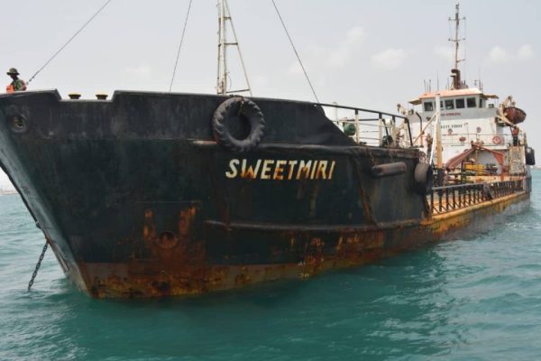 Navy intercepts Ghanaian vessel with stolen oil, arrests 13