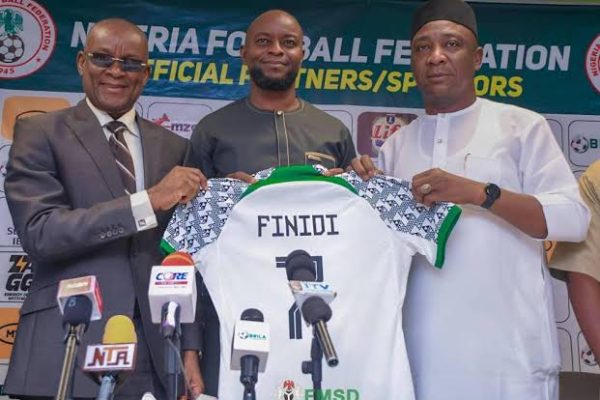 NFF unveils Finidi George as Super Eagles coach, names Amokachi, others assistants