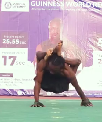 Nigerian Sets Guinness World Record For Fastest 10m Hand Walk