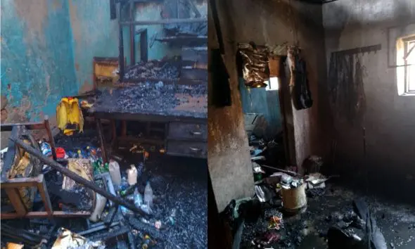 Fire razed building of ten rooms in Kwara