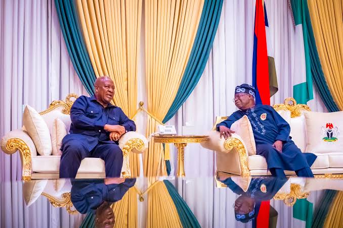 Ghanaian president-elect, Mahama, visits Tinubu
