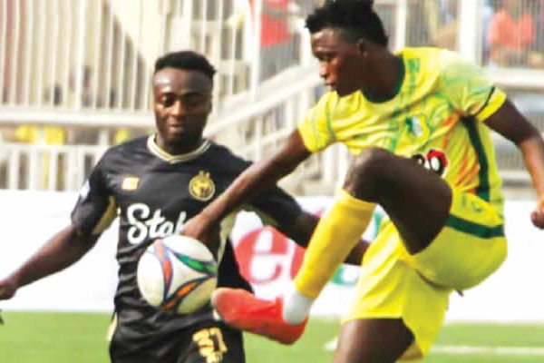 Adam’s brace powers Pillars above Enyimba