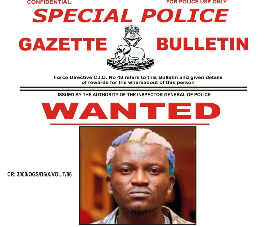 Controversial singer Portable declared wanted for assaulting Ogun officials