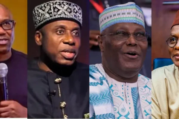 2027: APC frets as Atiku, Obi, Amaechi, El-rufai, others unite against Tinubu