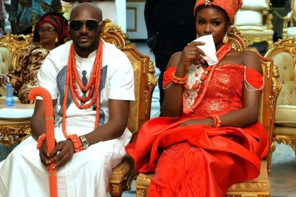 Photos emerge from 2Baba, Natasha Osawaru’s traditional wedding in Abuja