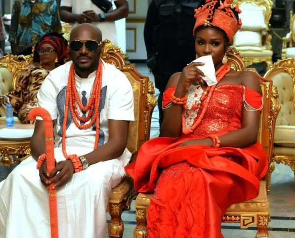 Photos emerge from 2Baba, Natasha Osawaru’s traditional wedding in Abuja