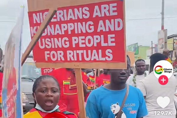 ‘Nigerians must go,’ Ghanaians protest alleged prostitution, ritual killings