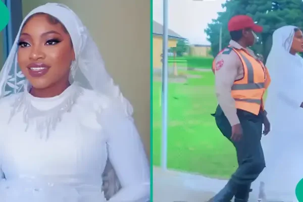 Bride arrives UNILORIN in wedding dress to take her final exam
