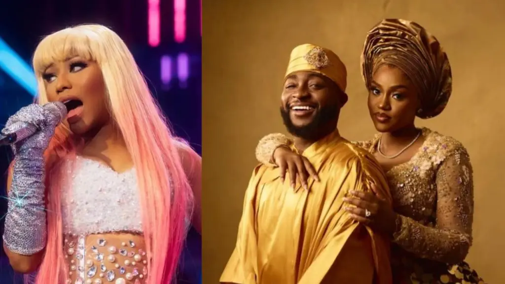 Nicki Minaj congratulates Davido, Chioma, on their wedding