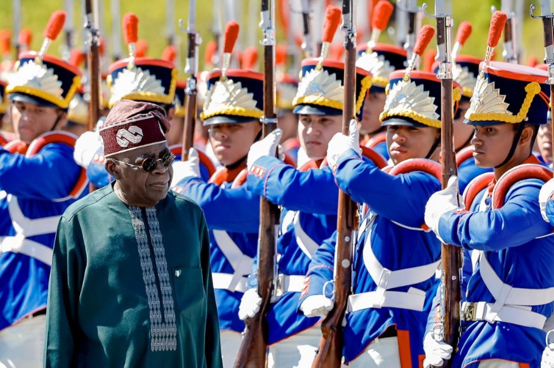 Brazil welcomes Tinubu with full military honours in Brasília