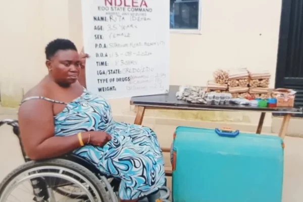 Physically challenged woman jailed 15 years for drug trafficking