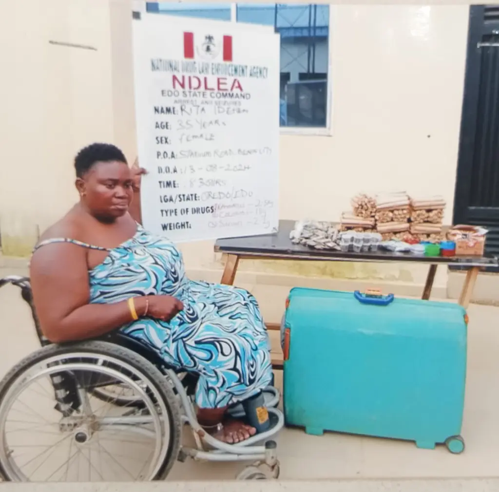 Physically challenged woman jailed 15 years for drug trafficking