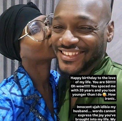 You’re 20 years older, but look younger – Natasha tells 2Baba at 50