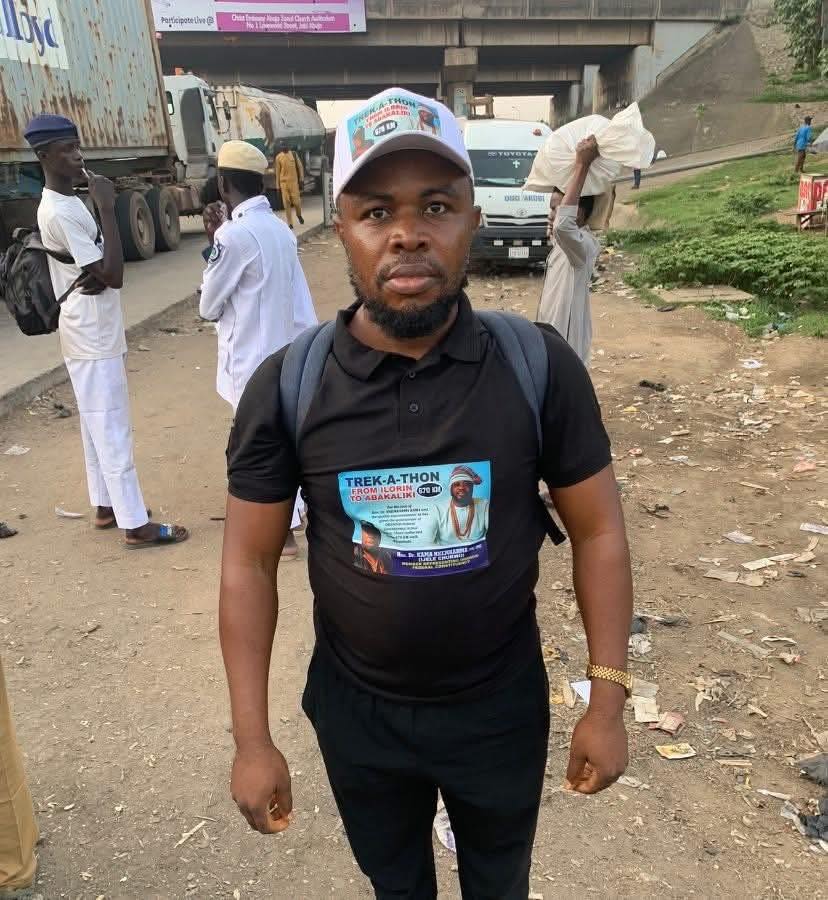 Ebonyi youth leader completes 670km trek from Ilorin to Abakaliki