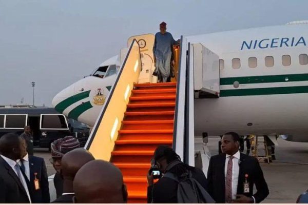 Tinubu returns to Abuja after cutting short Paris leave
