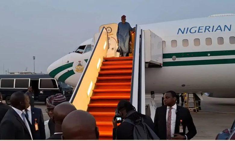 Tinubu returns to Abuja after cutting short Paris leave