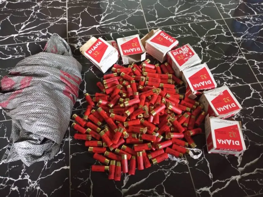 62 years old woman arrested with sack containing 178 live cartridges
