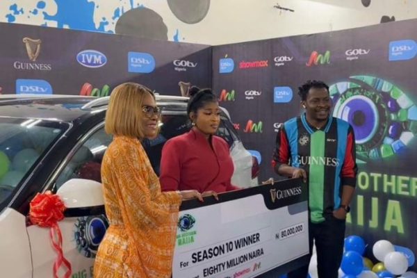 BBNaija season 10 winner Imisi receives N150m grand prize, SUV