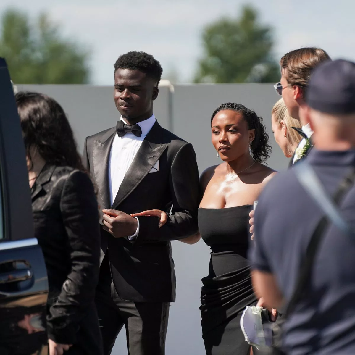 Arsenal winger, Saka proposes to long-term girlfriend, Tolami Benson