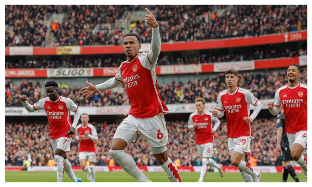 EPL table: Arsenal beat Brighton to maintain two-point lead over Man City