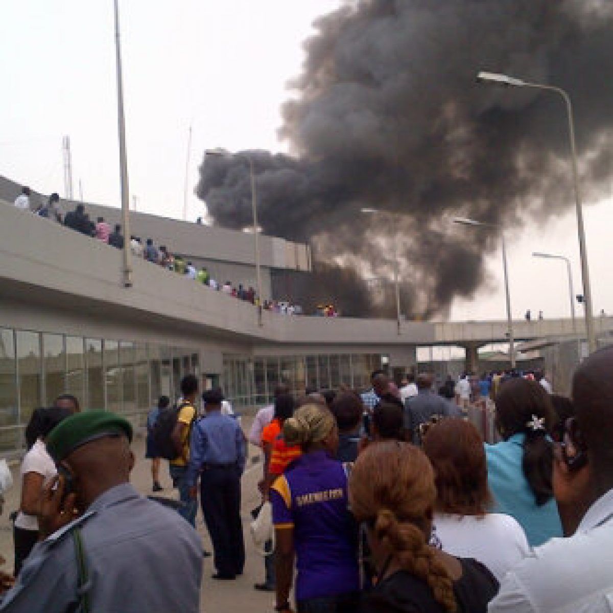 BREAKING: Fire guts Lagos airport old terminal