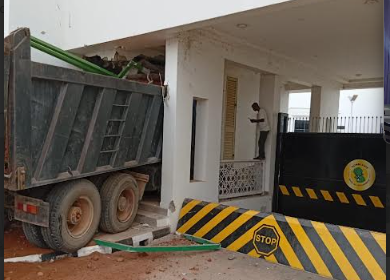 Truck rams into Gombe Govt House multi-million naira gate