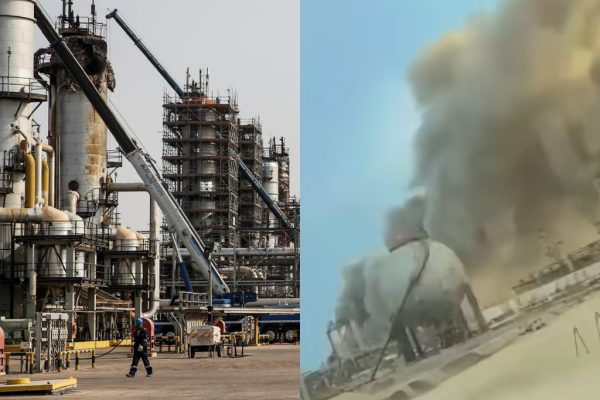Saudi Arabia’s largest refinery burns after Iranian drone strike