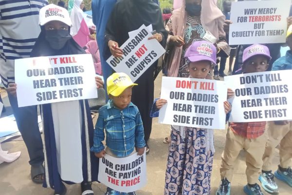 Alleged coup: Families of detained officers protest at N’Assembly