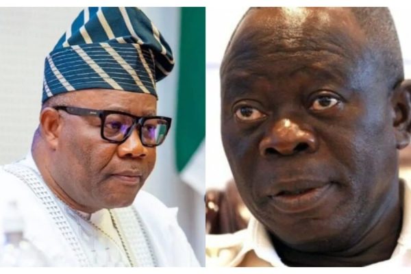 ‘I’ll take you out of Senate’ – Drama as Akpabio clashes with Oshiomhole