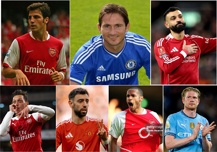 From Fàbregas to Bruno Fernandes: Seven players with most assists in Premier League season
