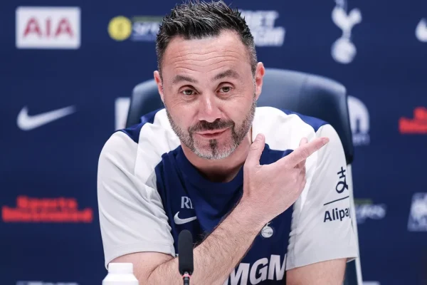 Tottenham not yet relegated, says De Zerbi ahead of Villa clash