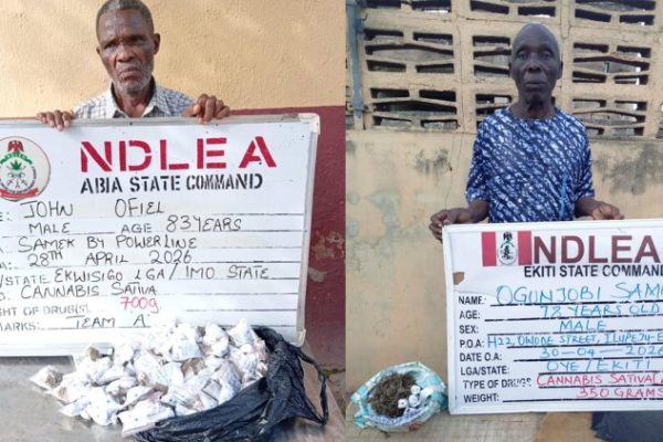 NDLEA nabs octogenarian, 78-year-old in Abia, Ekiti operations