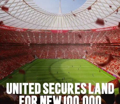Manchester United secures land for new 100,000-seater stadium